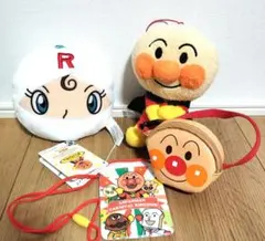 アンパンマングッズセット ぬいぐるみ ポーチ パスケース ティッシュカバー