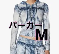 DIESEL パーカー F-BRIT スウェットデニムプリントM 転写 本日まで