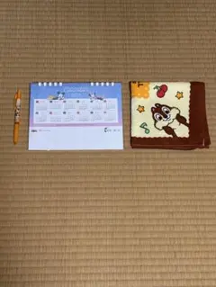 ディズニーキャラクター カレンダー ボールペン タオルセット