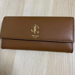 JIMMY CHOO 長財布 ブラウン ゴールドロゴ最終お値下げのサムネイル