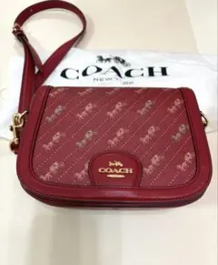 coach ショルダーバッグ サドルバッグ ホースアンドキャリッジ　レッドのサムネイル