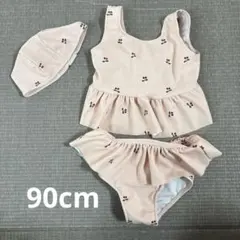 チェリー柄 ベビー水着セット 90cm