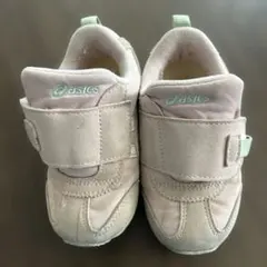 ASICS ライトピンク スニーカー マジックテープ