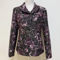 ヴィンテージ 薔薇柄エレガントジャケット 花柄クラシカル バブル期 日本製