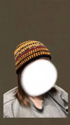ビーニー帽　ハンドメイド