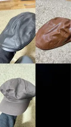 アメカジ キャップ キャスケット ベレー帽 3点セット お得