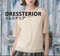 【DRESSTERIOR】シアーTシャツ　ベージュ半袖トップス　サイズ36