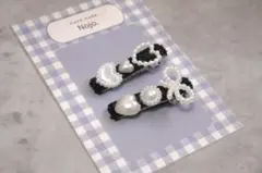 ハンドメイド パール装飾 ヘアピンセット