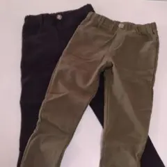 カジュアルパンツ 130cm オリーブ ブラック