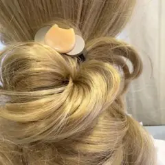 特価新作★⭐︎ヘアゴム504高級アセテート素材マーブル柄猫ちゃん合金ヘアゴム可愛い