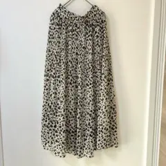 VIS ヒョウ柄 フレアロングスカート　Mサイズ、3-17