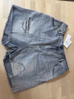 [新品]PUNYUS ライトブルーデニムショーツ サイズ3
