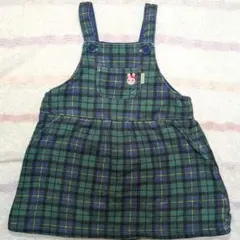 ホットビスケッツ グリーンチェック スカート 80-90