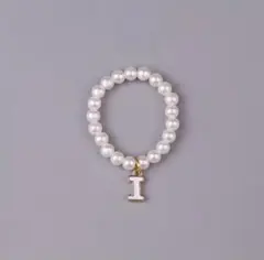 Labubu 10cmサイズ向け・イニシャル「I」付きミニネックレス