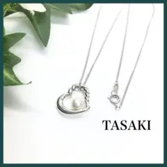 美品✨　TASAKI 田崎真珠 ネックレス　ハート アコヤ真珠 シルバー　925のサムネイル