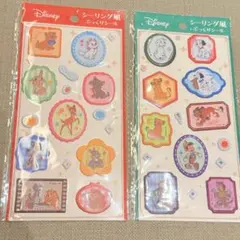 ディズニー シーリング風ぷっくりシール 2枚セット　マリーちゃん　バンビ　セリアのサムネイル