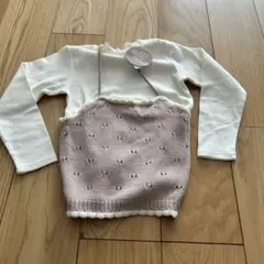 petit main 長袖カットソー 130サイズ アイボリー/ピンク