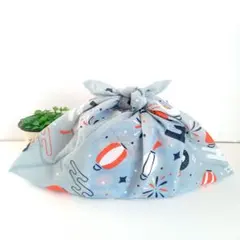 あずま袋◆手拭い◆エコバック◆コンビニバック◆ハンドメイド【提灯柄・グレー】