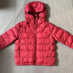 赤いダウンコート フード付き キルティングUNIQLO