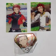 あんスタ【鬼龍紅郎】 クリアカード＆缶バッジセット