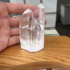 【最高品質】　水晶　原石　ダブルポイント　六角柱　　　　ツインポイント　高透明度