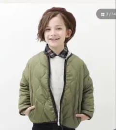 devirock 洗えるキルティングボアジャケット　130cm