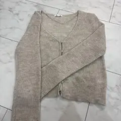 GU ベージュ 長袖カーディガン Lサイズ