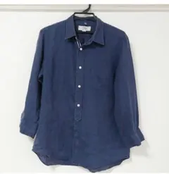 Nolley's リネンシャツ ネイビー Lサイズのサムネイル