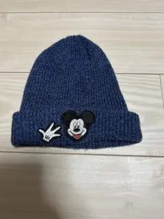 キッズ用　ニット帽　フリーサイズ　ミッキー