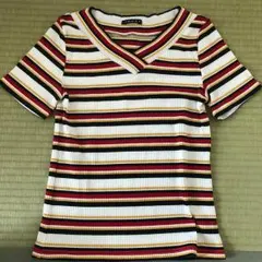 INGNI マルチボーダーVネック