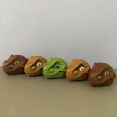 プルバックカー　恐竜　5点セット