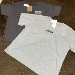 男の子半袖tシャツ140㎝2枚セット バッグプリント　グレー　ワッペン
