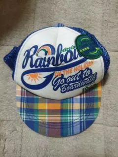 即購入OK♪　丸高衣料　子供用　メッシュキャップ　帽子　54cm　顎ひも付き