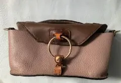 本革レザー製　ポーチ型バッグ　2way