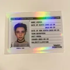 ⭐︎ポテチ様⭐︎HAPPY BURSTDAY IDカード　ジョシュア