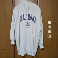 カレッジプリント 長袖 パーカーワンピース Lovetoxic ラブトキ L