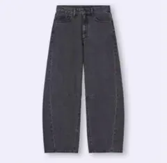 GU バレルレッグジーンズ　ダークグレー　Sサイズ