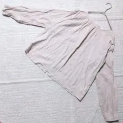 【le colis】コットンリネン バックボタンギャザーブラウス くすみピンクのサムネイル