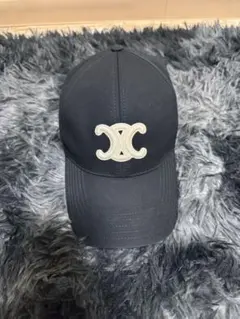 CELINE トリオンフ ベースボールキャップ ブラック Lサイズ