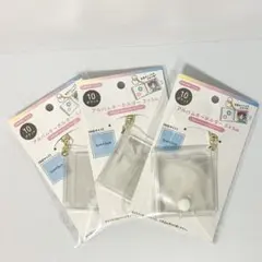 セリア　アルバムキーホルダー　5×5cm ミニシール帳　3点セット　seria