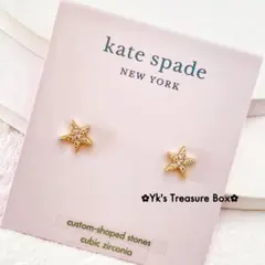 C507/kate spade/ミニサイズ ゴールド パヴェ スター 星 ピアス