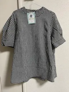 新品　タグ付き　BELLUNA ギンガムチェック　ブラウス　LLサイズ　ベルーナ