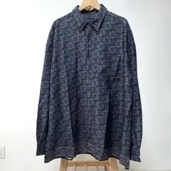 【美品】RAGEBLUE 柄シャツ ネイビー 長袖