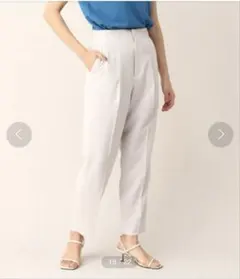 アンタイトル　ハイウエストテーパードパンツ　サイズ2 すっきり見え　グレー　春夏