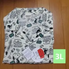 スヌーピー　開襟　アロハシャツ　バックプリント　3Lサイズ