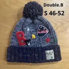 【DOUBLE.B】 ポンポン付きニット帽 S 46-52