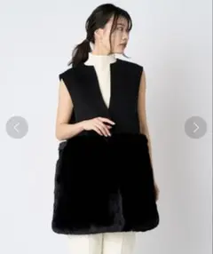 セルフォード ファー　ジレ　ベスト CELFORD（セルフォード）の「裾ファーロングジレ（ベスト）」 - WEAR