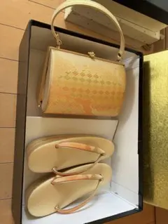 和風ハンドバッグと草履セット