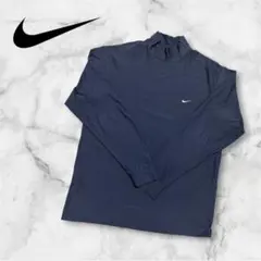 NIKE ナイキ モックネック 長袖 トレーニングウェア ネイビー Lサイズ