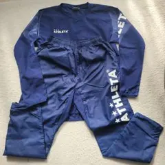 ATHLETA ネイビー 長袖ピステセット 150